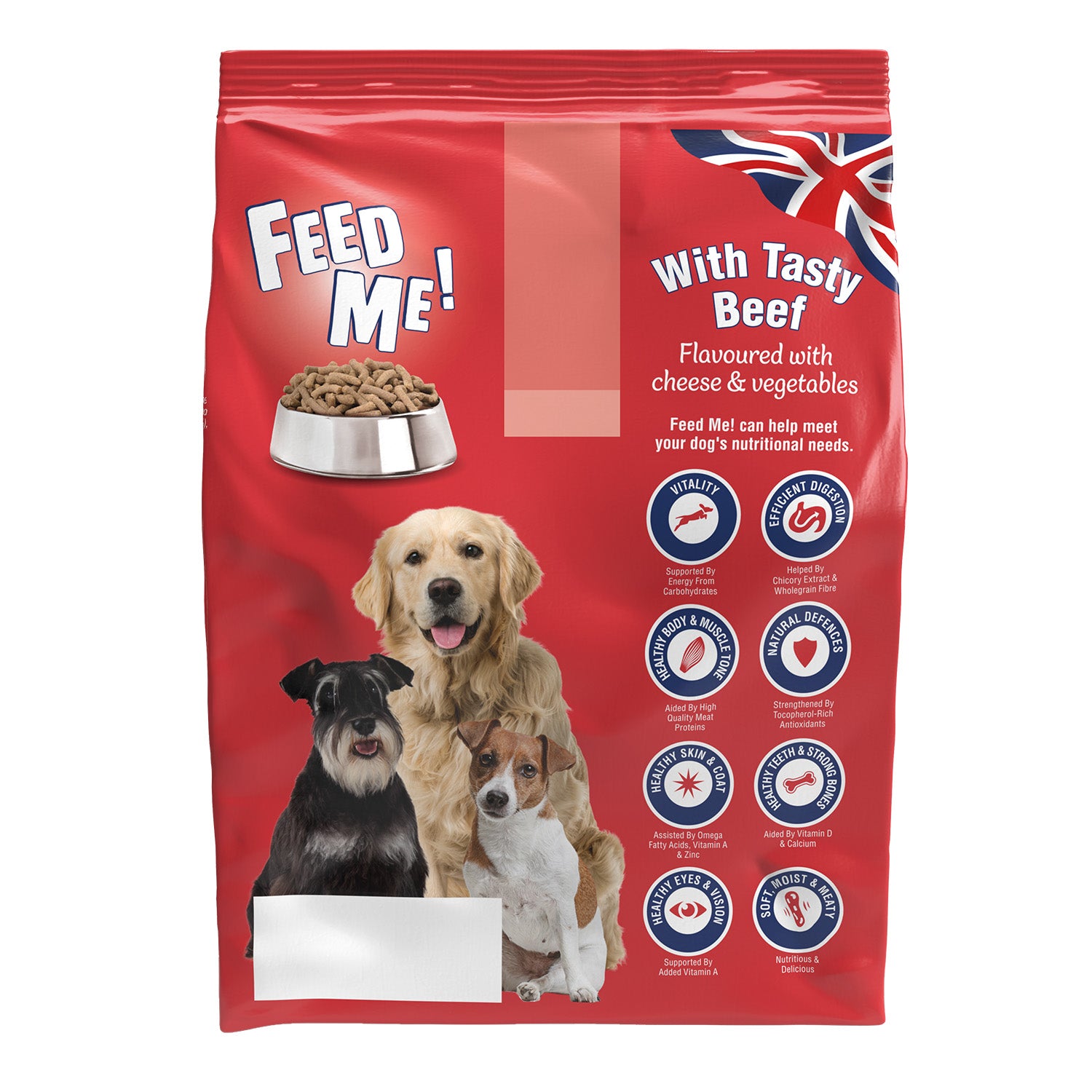 FEED ME! Adult Dog Tasty Beef flavoured with Cheese and Vegetables - 2kg - 12kg