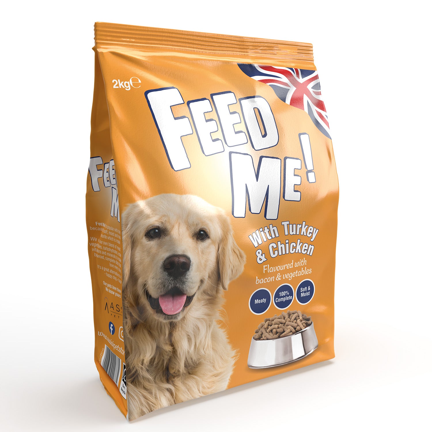 FEED ME! Adult Dog Turkey and Chicken flavoured with Bacon and Veg - 2 -12 kg