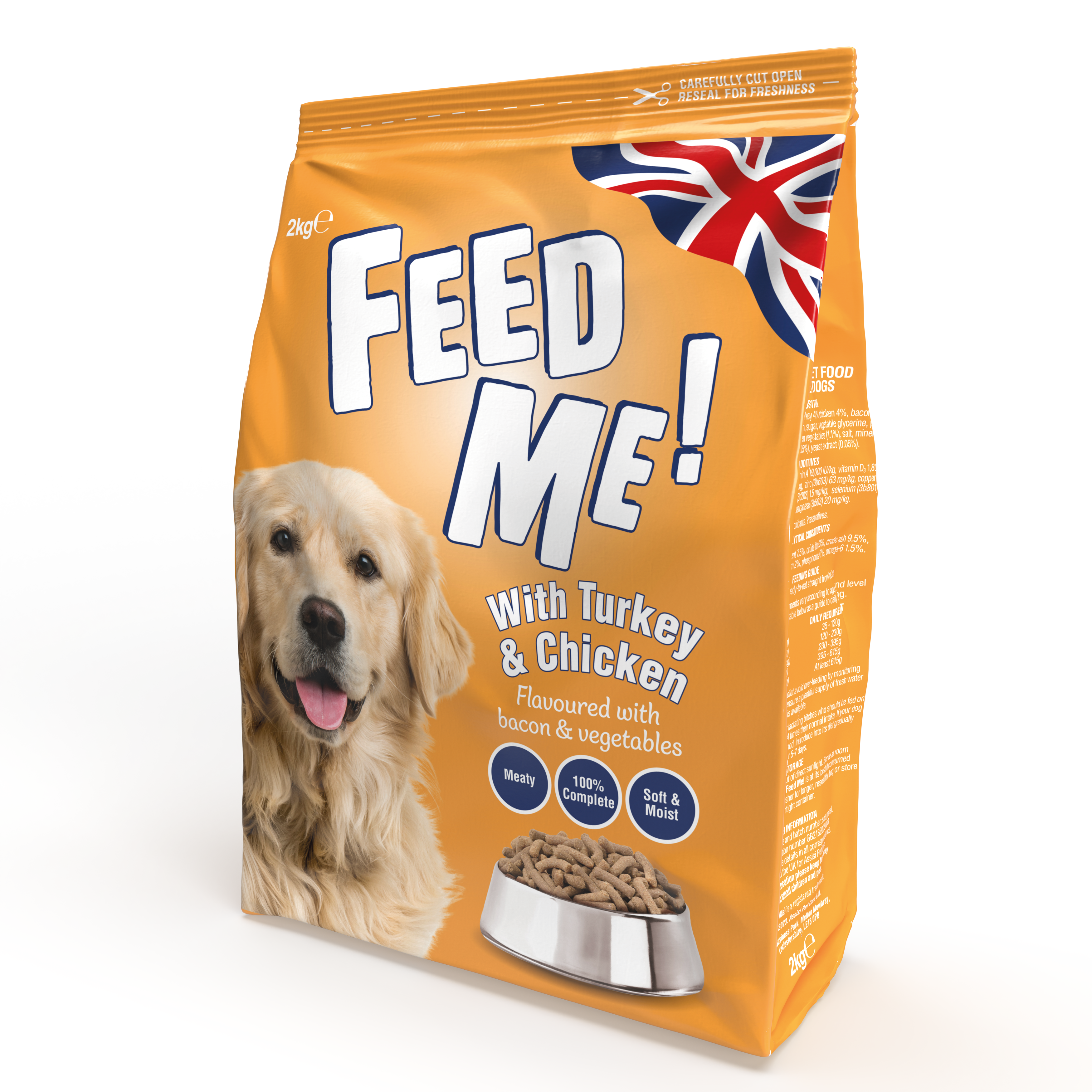 FEED ME! Adult Dog Turkey and Chicken flavoured with Bacon and Veg - 2 -12 kg
