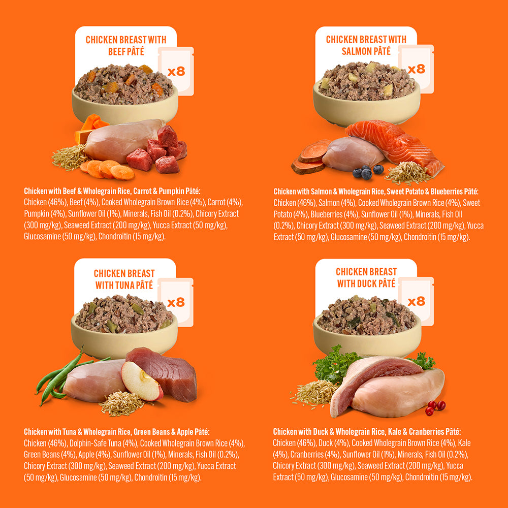 HiLife Adult Dog Chicken Recipes 150g Pouch Selection - 32 Pack