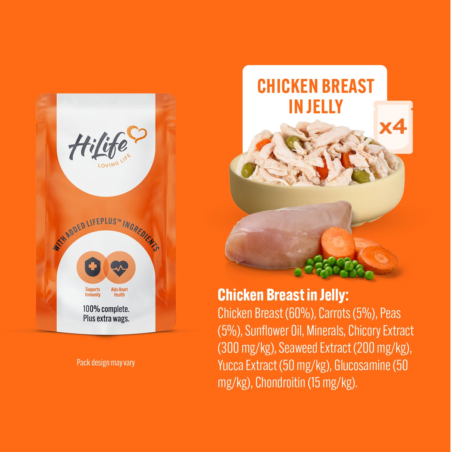 HiLife Adult Dog 150g Pouch Chicken Jelly Selection - 8 or 24 Pack