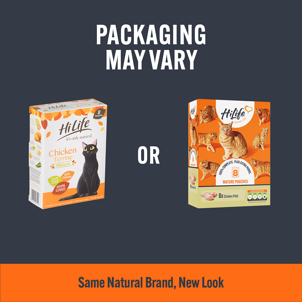 HiLife Mature Cat Chicken Pâté 70g Pouch - 8 or 32 Pack