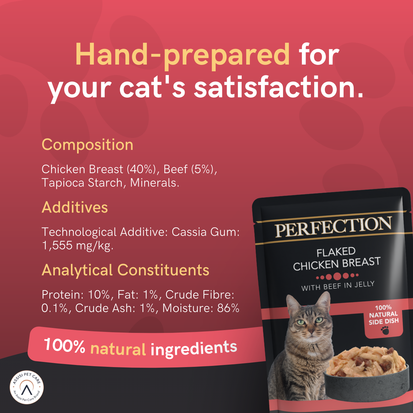 Perfection Adult Cat Chicken Breast with Beef Pouch - 18 Pack