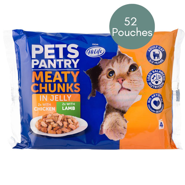 PETS PANTRY from HiLife Meaty Chunks in Jelly for Adult Cats