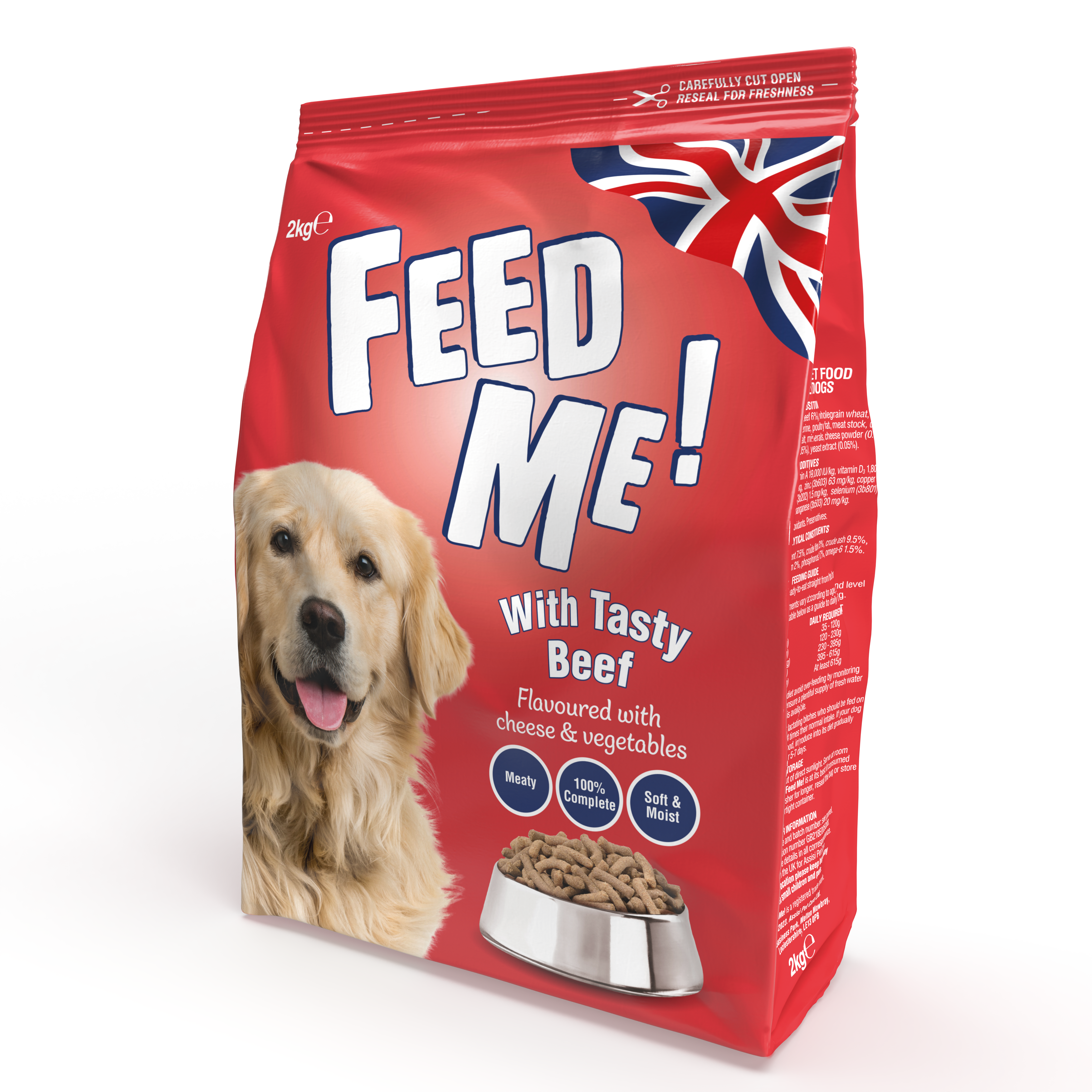 FEED ME! Adult Dog Tasty Beef flavoured with Cheese and Vegetables - 2kg - 12kg