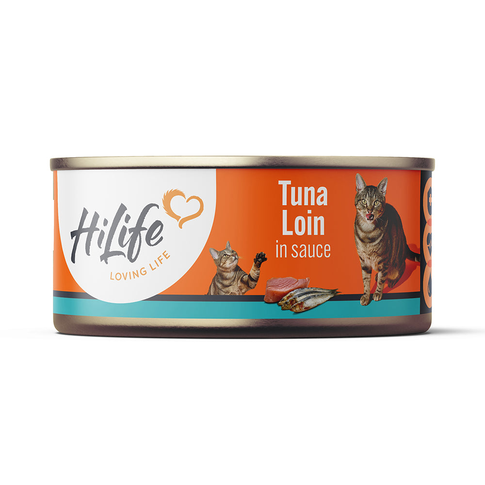 HiLife Adult Cat Tuna Loin in Sauce - 70g 12 Can Pack