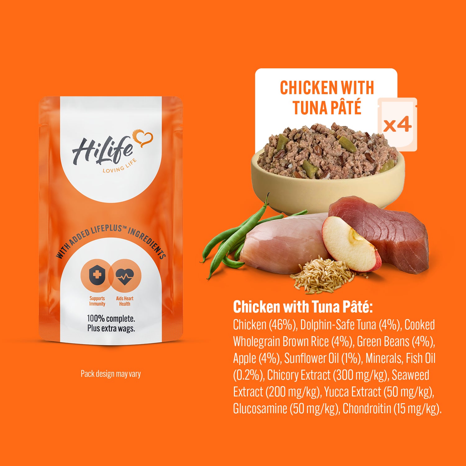 HiLife Adult Dog Chicken & Fish 150g Pouches - 8 or 24 Pack