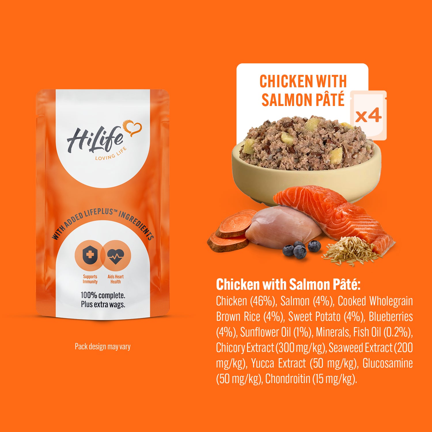 HiLife Adult Dog Chicken & Fish 150g Pouches - 8 or 24 Pack