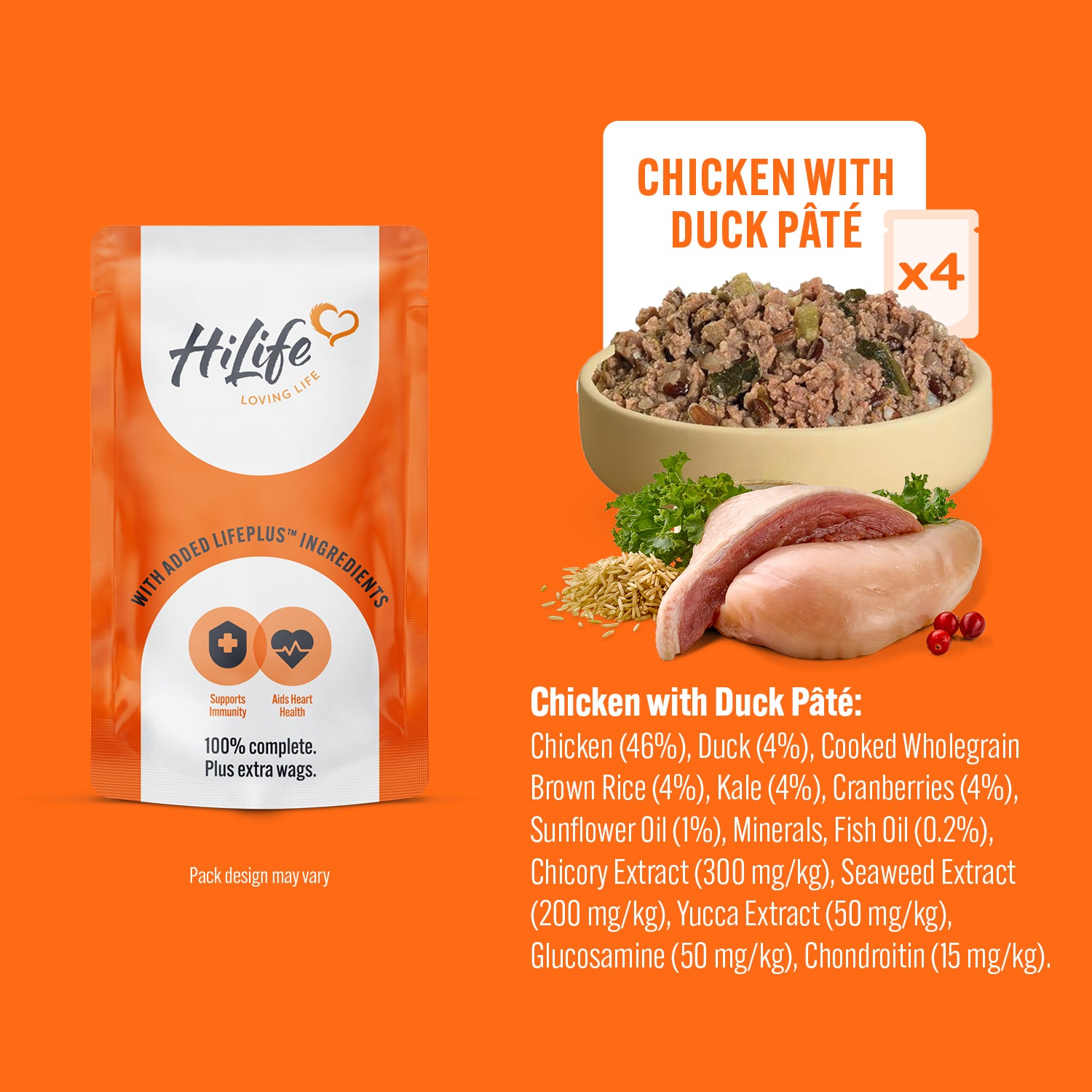 HiLife Adult Dog Chicken & Meat 150g Pouches - 8 or 24 Pack