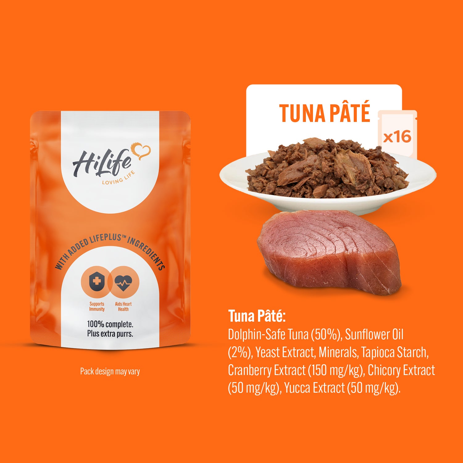 HiLife Kitten Chicken and Tuna Pâté 70g Pouch Selection - 32 Pack