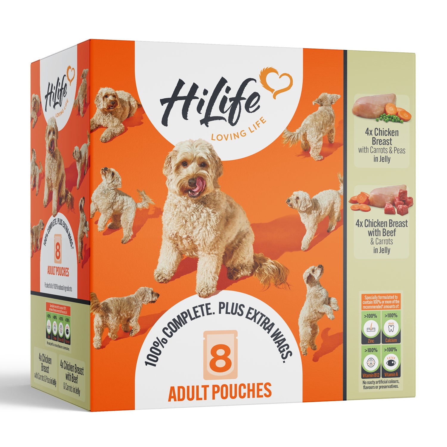 HiLife Adult Dog 150g Pouch Chicken Jelly Selection - 8 or 24 Pack