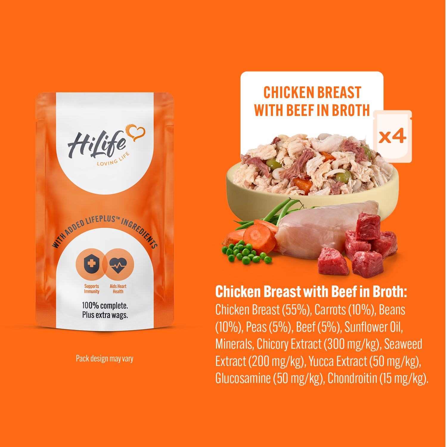 HiLife Adult Dog Chicken Broth 150g Pouch Selection - 8 or 24 Pack