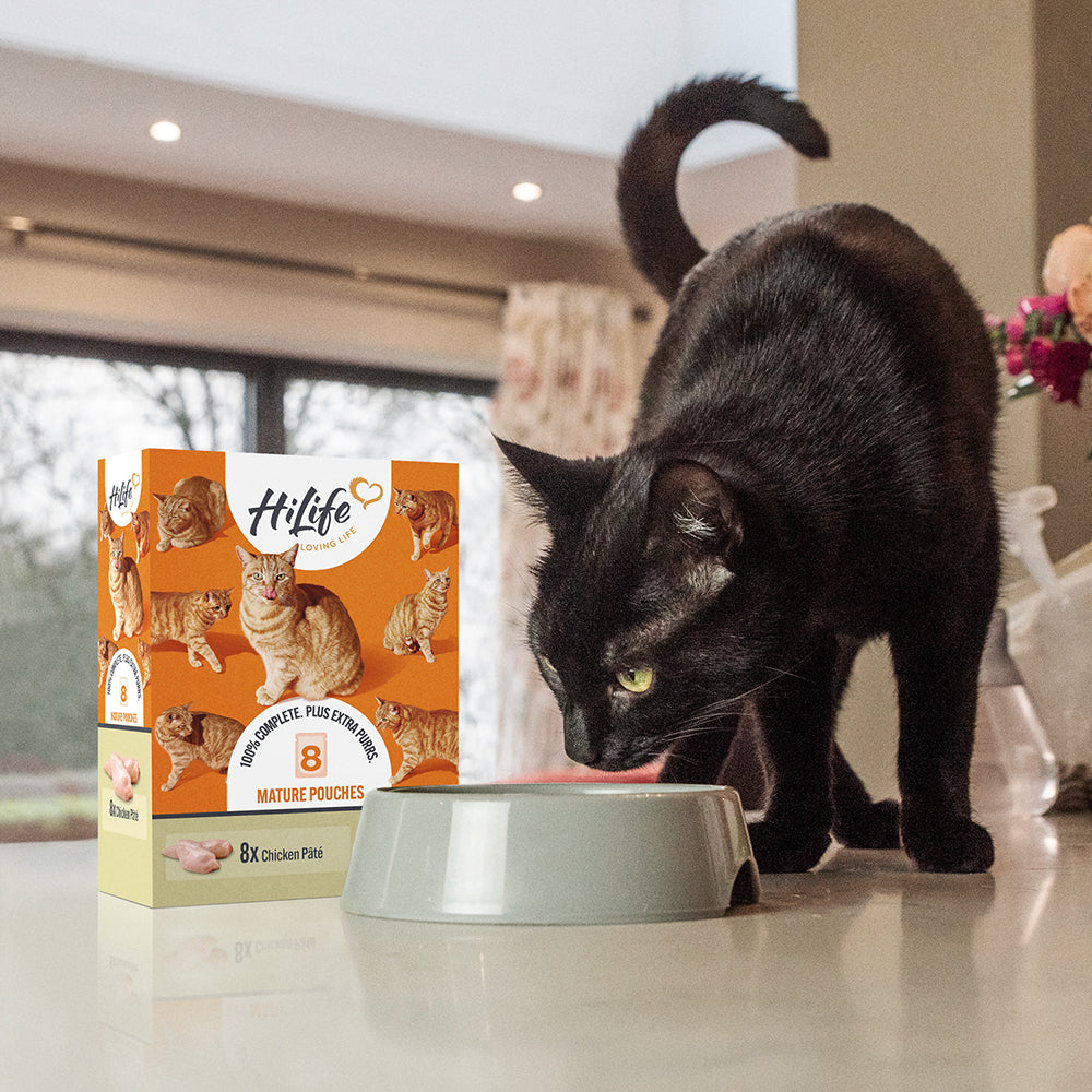 HiLife Mature Cat Chicken Pâté 70g Pouch - 8 or 32 Pack
