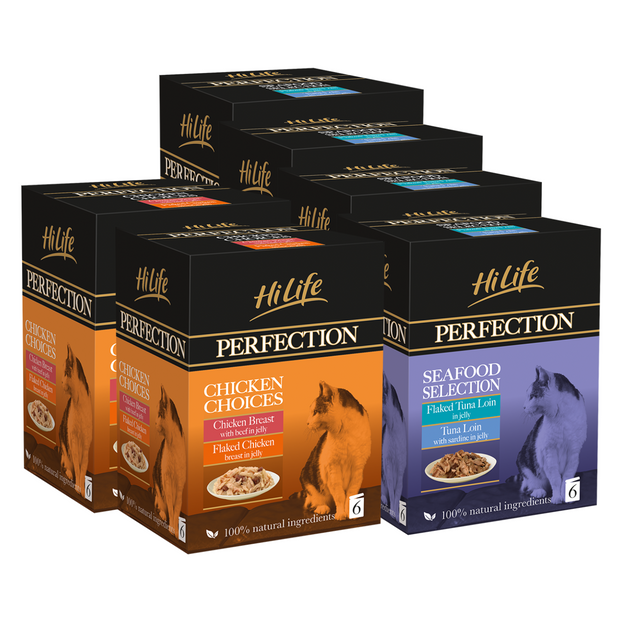 HiLife PERFECTION Mixed Multipack Chicken Choices & Seafood Selection Pouch Multipacks