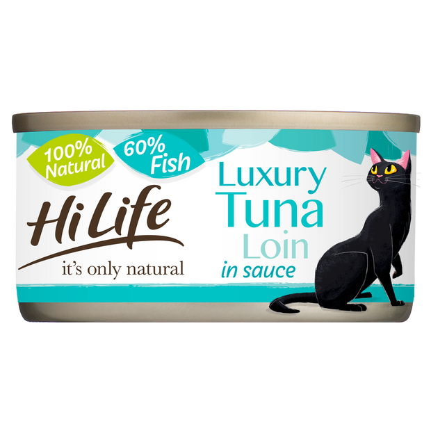 HiLife its only natural canned cat food Luxury Tuna Loin in Sauce 