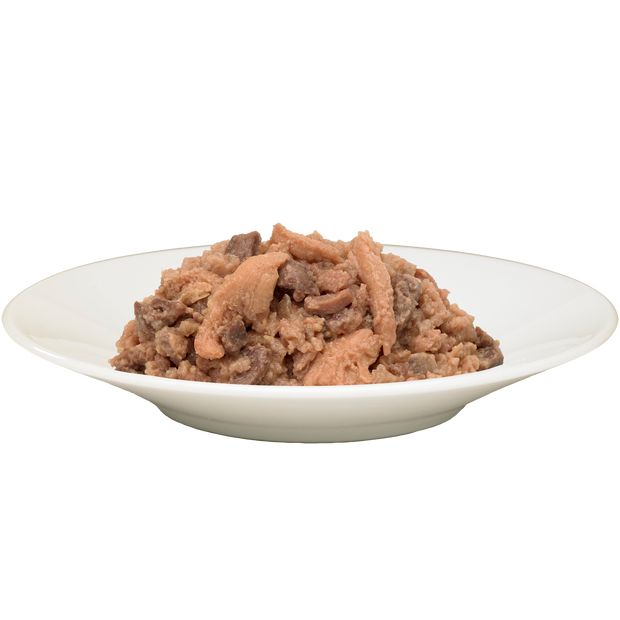 Plate of HiLife its only natural Kitten Chicken Cat Food made with 50% chicken and 100% natural ingredients