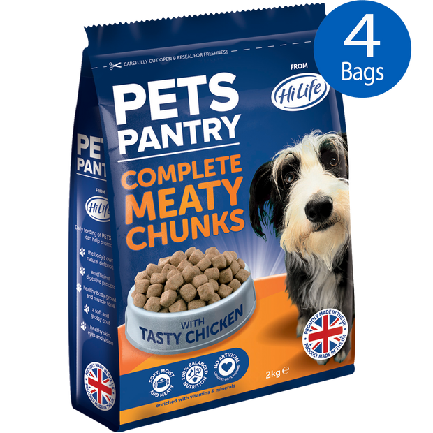 PETS PANTRY from HiLife Complete Meaty Chunks with Tasty Chicken